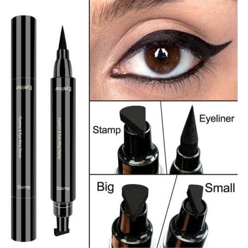 Winged Eyeliner Stamp Dual Ended Liquid Eye Liner Pen Waterproof Smudge Proof Long Lasting Eyeliner Vamp Style Tool