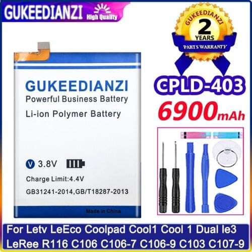 GUKEEDIANZI Battery 6900mAh CPLD-403 for Letv LeEco Le 3 Le3 LeRee For Coolpad Cool1 Cool 1 Dual C106 C106-6/7/8 C107-9 C106-9