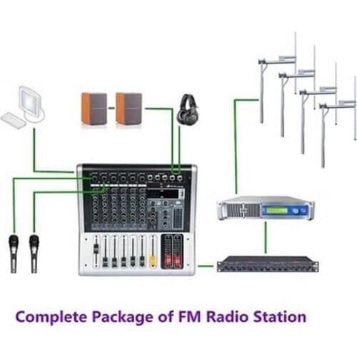 Warranty: 6 years 300W FM Transmitter +4-Bay Antenn + 30 meters Complete Package for Radio Station (Total 10 Sets of Equipments