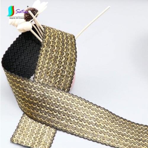 Hot Stamping,6.3cm High Quality Personality Creative Korean Thick Wide Elastic Band,DIY Dress Striped Lace Elastic Band A0094F