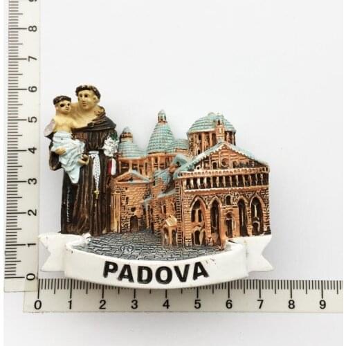 Padova Italy)Fridge Magnet,Creative Travel Commemorate Crafts 3D Ornaments Magnetism Resin Material Refrigerator Stickers