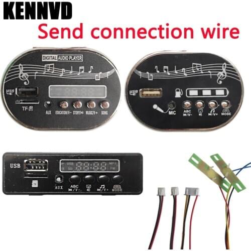 6V 12V MP3childrens electric car music module chip, with starting sound and speaker, voltage display, USB flash memory playback