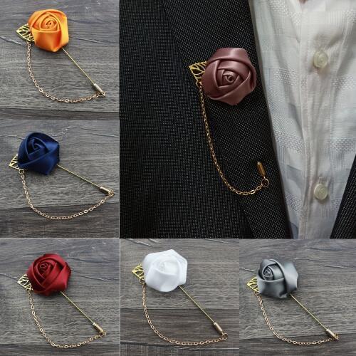 Fabric Flower Brooches For Men/Women Brooch Pins Suits Decoration Lapel Pins For Men Brooch for Suits Accessories