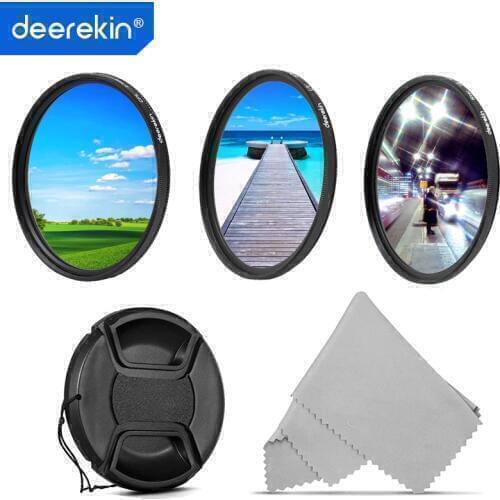 Deerekin 58mm Polarizer CPL+UV+Star(6x) Lens Filter Kit for Digital Camera 58 mm Canon Nikon Fujifilm Lenses