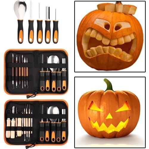 Pumpkin Carving Tool Set Fruit Vegetable Food Garnishing Cutting Slicing Garnish Tools Kit chef carving Kitchen Knife Set