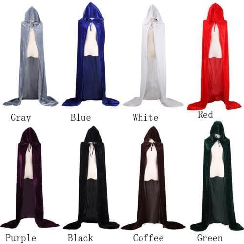 2020 New Women Men Halloween Cloak Colorful House Unisex Full Length Velvet Hooded Cape Halloween Cloaks Halloween Costumes