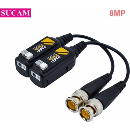 10 Pairs 8MP 4K CCTV Camera Video Balun Connector BNC Video Balun to UTP Transceiver 3000FT Distance UTP BNC Male Cable Adapter
