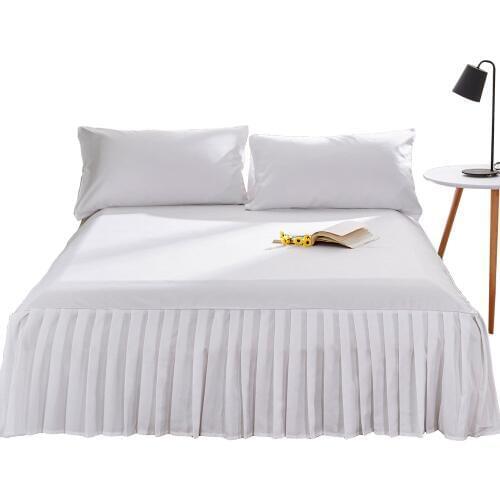 Bed Skirt Bedcover Solid Fitted Sheet Cover Bedspread Bedroom Home Textile Skirt Cubrecama Single Full Queen Bed Sheet
