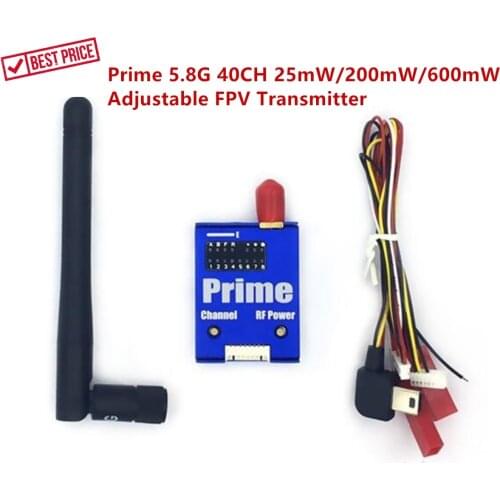 Prime 5.8G 40CH 25mW/200mW/600mW Adjustable FPV Wireless Video Transmitter VTX For Racing Drone RC FPV HD Camera