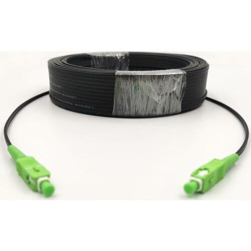 SC/APC-SC/APC Outdoor Drop Cable SC APC Singlemode SM Simplex FTTH Drop Patch Cable Singlemode Fiber Optic Jumper Cable 10M-50M