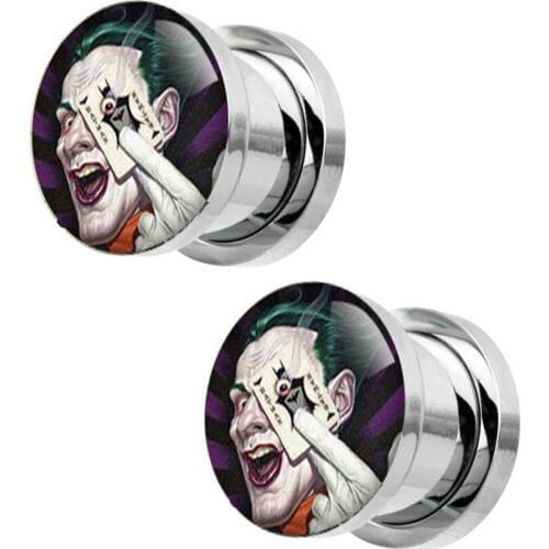 TIANCIFBYJS Stainless Steel Ear Plugs Tunnels Earring Gauges Screw Expander Stretcher Set Wholesale Body Jewelry Piercing 5-16mm