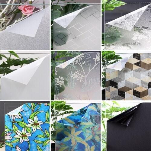 Thickened frosted glass film static electricity a variety of colorful film bathroom anti-light privacy office window film