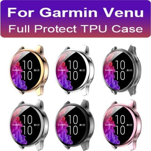 TPU Protector Cover Case Protective Shell For Garmin Venu Smart Watch Lightweight Durable Colorful Frame Protective Cover