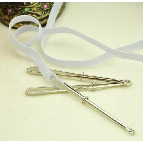 2pcs High Quality Garment Clips Sewing Tools Elastic Band Tape Punch DIY Cross Stitch Practical Wear Elastic Clamp (wear Rope)
