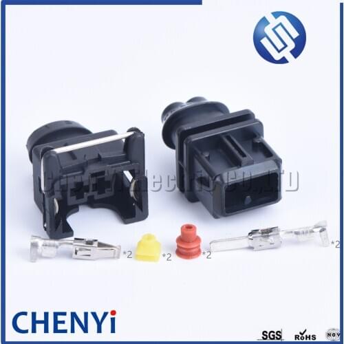 1set 2 pin car waterproof auto connectors (3.5)male and female a pair EV1 EV14 Fuel Injector nozzle Auto Car Engine Connector