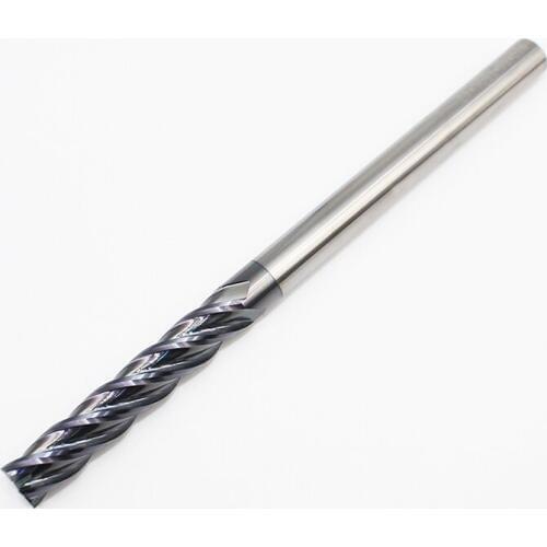 1PC 12MM 4 Flutes 75MM Long Shank Tungsten Carbide End Mills CNC Tool 3MM Shank HRC50