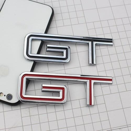 1 Pcs 3D Metal GT Logo Badge emblem Car Stickers car Body For Ford Mondeo Focus wins Accessories Car Styling