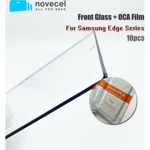 10pcs/lot Front Outer Screen Glass with OCA for Samsung S7 edge S8 S9 + Note 8 9 Touch Screen Outer Cracked Glass Replacement