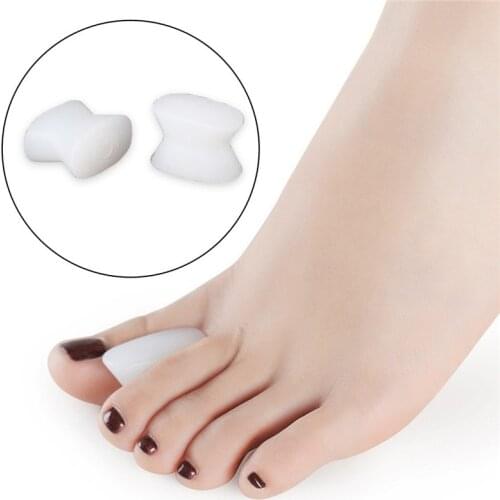 2Pcs Silicone Foot Finger Toe Separator Adjuster Hallux Valgus Pedicure Corrector Feet Care Bunion Bone Thumb Valgus Protector