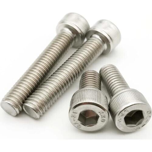 50pc M1.4 M1.6 M2 M2.5 M3 304 A2 Stainless Steel Black grade 12.9 DIN912 Hexagon Hex Socket Head Cap Allen Bolt Screw L=2-30mm