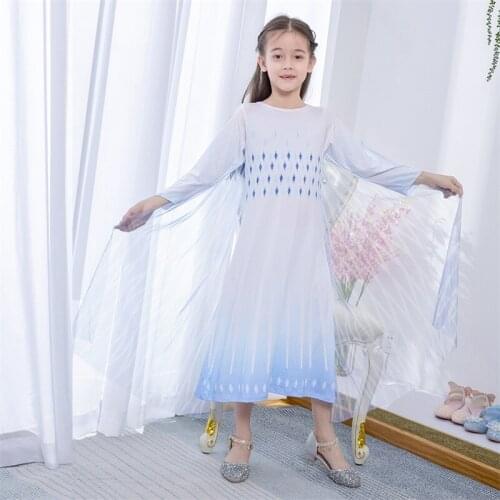 Snow 2 Cosplay Fancy Tutu Princess Children Birthday Party Prom Evening Infant Long Summer Dress Kid Vestidos Baby Girls Clothes