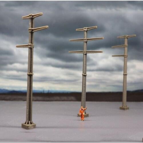 Electric Steel Poles Miniature Telephone Pole Model Power Plants Stations Sand Table Buildings Scence Layout Train Landscape