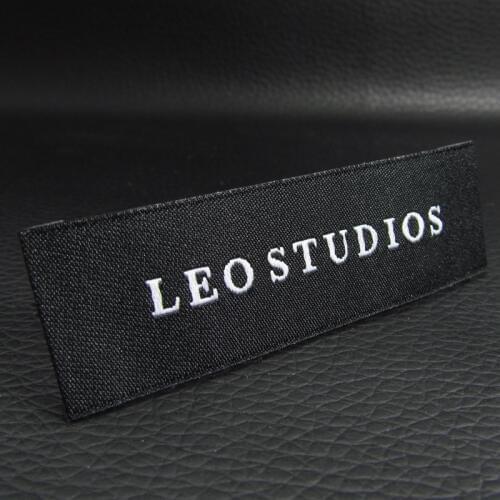 Garment label/tag custom satin cotton woven label, soft OEM baby cloth/underwear shirt brand name printed labels