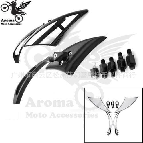 Hot black silver chrome motorbike rear view mirror for harley mirror motorcycle rearview mirror for Harley Davidson side mirror