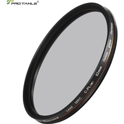 PRO TANLE 72mm/77mm/82mm CPL Circular Polarizer Filter 22 Layer Super Multi Coated with Storage Holder for Camera Lens