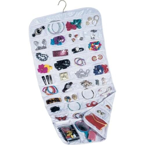 Earring Bag Transparent Business Membership Card Holding Bag 80 Pocket Jewelry Hanging Storage Organizer Holder