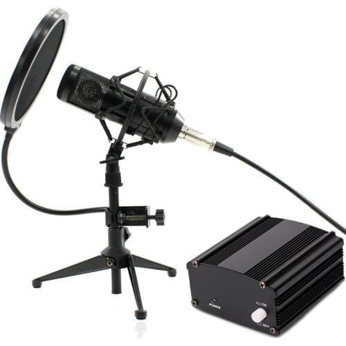 Grinding process Full Set Metal Condenser microphone BM-800 bm 800 48V Phantom power sound card Studio mic computer Microphone