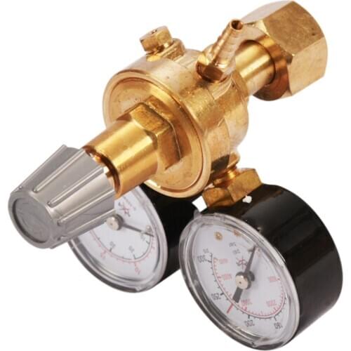 Mini Argon CO2 Gas Bottle Pressure Regulator MIG TIG Welding Flow Meter Gauge W21.8 1/4 Thread 0-20 mpa Regulator