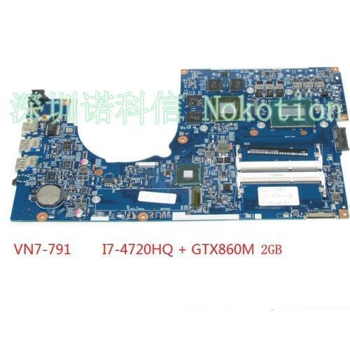 NOKOTION 448.02G08.001M NBMTH11003 NB.MTH1.1003 For acer VN7-791 Laptop motherboard GTX860M 4G+ I7-4720HQ