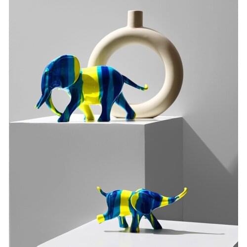 Nordic Art Elephant Decoration Resin Light Luxury Creative Living Room Wine Cabinet TV Cabinet Porch Desktop Home Figurines