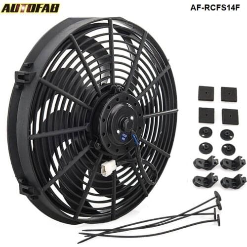 New 14" EPMAN Electric Universal Cooling Radiator Fan Curved S-Blade For Radiator Oil Cooler AF-RCFS14F