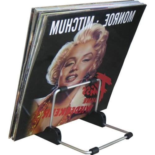 New LP Aluminium alloy Record Rack Book Magzine Holder Desk Record Storage Organizer