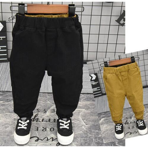 2018 Autumn New Children Boys Casual Pants Kids Boys Casual Sport Pants Black and Khaki Color Trousers for Boys Baby Clothes