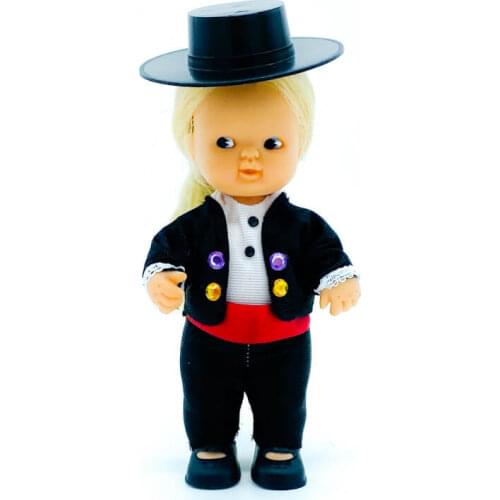 Dress and accessories cordovan Andalusian Cordoba for doll belly of famous, doll not included. Made in Spain