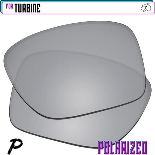 EZReplace Polarized Replacement Lenses for - Oakley Turbine Sunglasses - Silver P