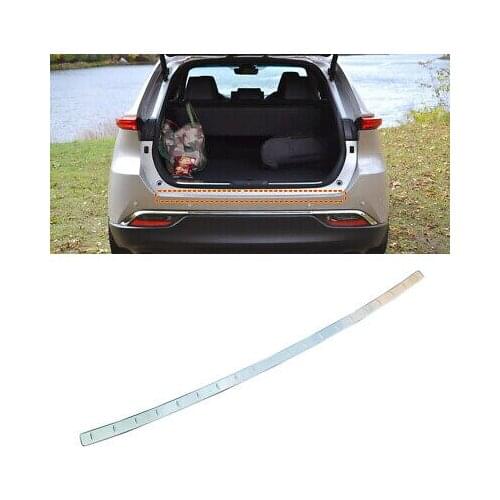 Silver Outer Rear Bumper Protector Sill Trim For Toyota Harrier Venza 2020-2021
