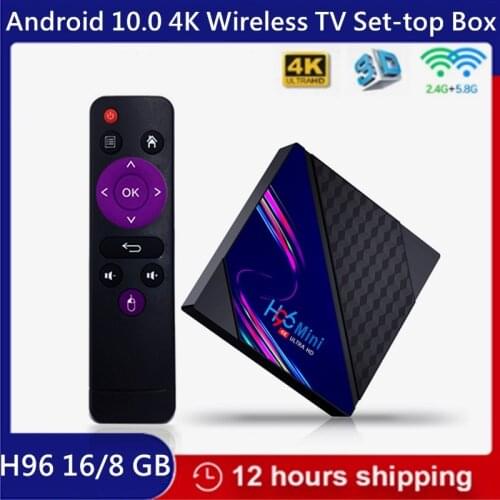 H96 Mini Smart TV Box Android 10 1G 8GB 2G 16GB Android 9.0 4K Youtube Media Player H96 Mini TV BOX Set Top Box 2GB 16GB