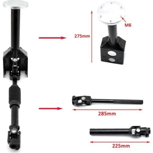 ATV U joint 370mm ~ 500mm Steering Gear Shaft Rack Pinion For DIY Modify China Go Kart Buggy Karting ATV UTV Bike Parts
