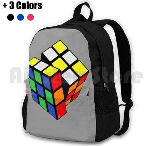 - Checkered Pattern Outdoor Hiking Backpack Waterproof Camping Travel Cube Pop Art Puzzle Puzzles Games Red Orange Yellow White