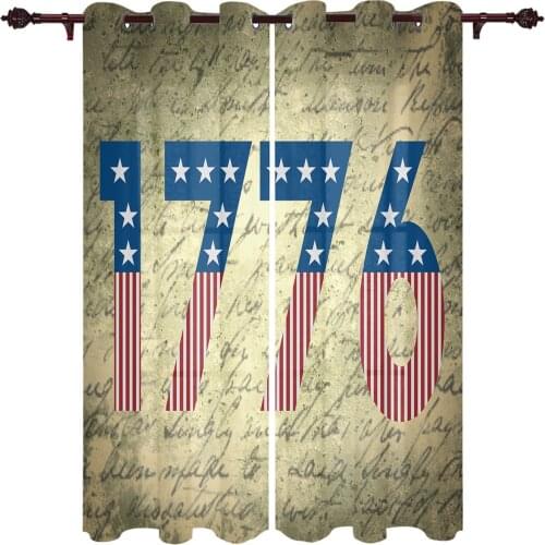 Vintage Text Texture 1776 Window Curtains kids bedroom decor Curtain Home Decor Kitchen Decor Curtain Panels