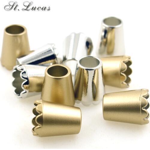 High quality 10pcs/lot gold silver decoration cord end stopper Toggle Clip for Paracord Bag Sports Wear Shoes garment accseeory