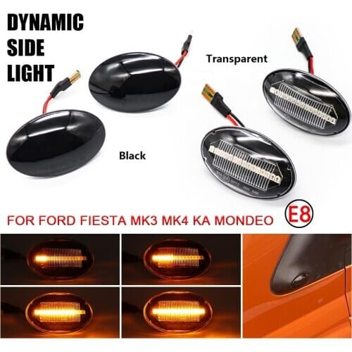 2 Pieces For Ford Fiesta III IV MK3 MK4 1990 2000 2001 KA Mondeo I Transit Tourneo Led Dynamic Side Marker Turn Signal Light