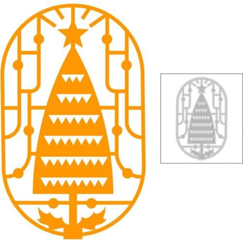 2020 New Merry Christmas Tree Metal Cutting Dies Star and Iris Frame Die Cut Scrapbooking For Crafts Card Making no Stamps Sets