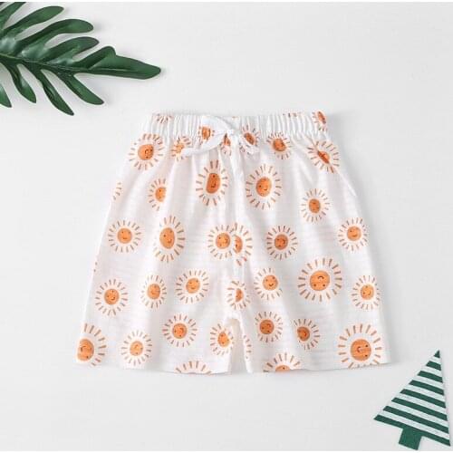 2021 New Style Boys Shorts Baby Girl Summer Shorts Kids 100% Cotton Shorts Children Cartoon Casual Shorts