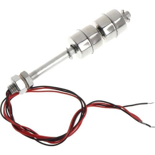 220V 10W 120mm Float Switch Auto Tank liquid Water Level Sensor Stainless Steel