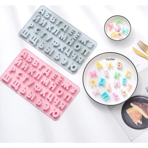 3D Russian Alphabet Silicone Mold Letters Chocolate Mold Cake Decorating Tools DIY Tray Fondant Molds Jelly Cookies Baking Mould